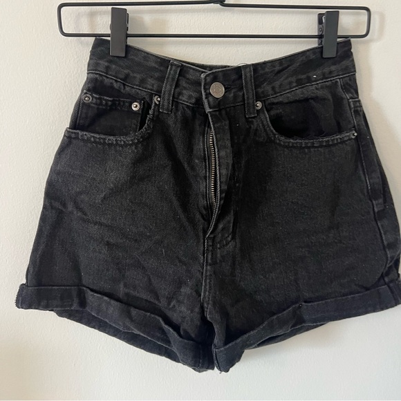 Glassons High Waist Black Denim Shorts - Picture 1 of 3
